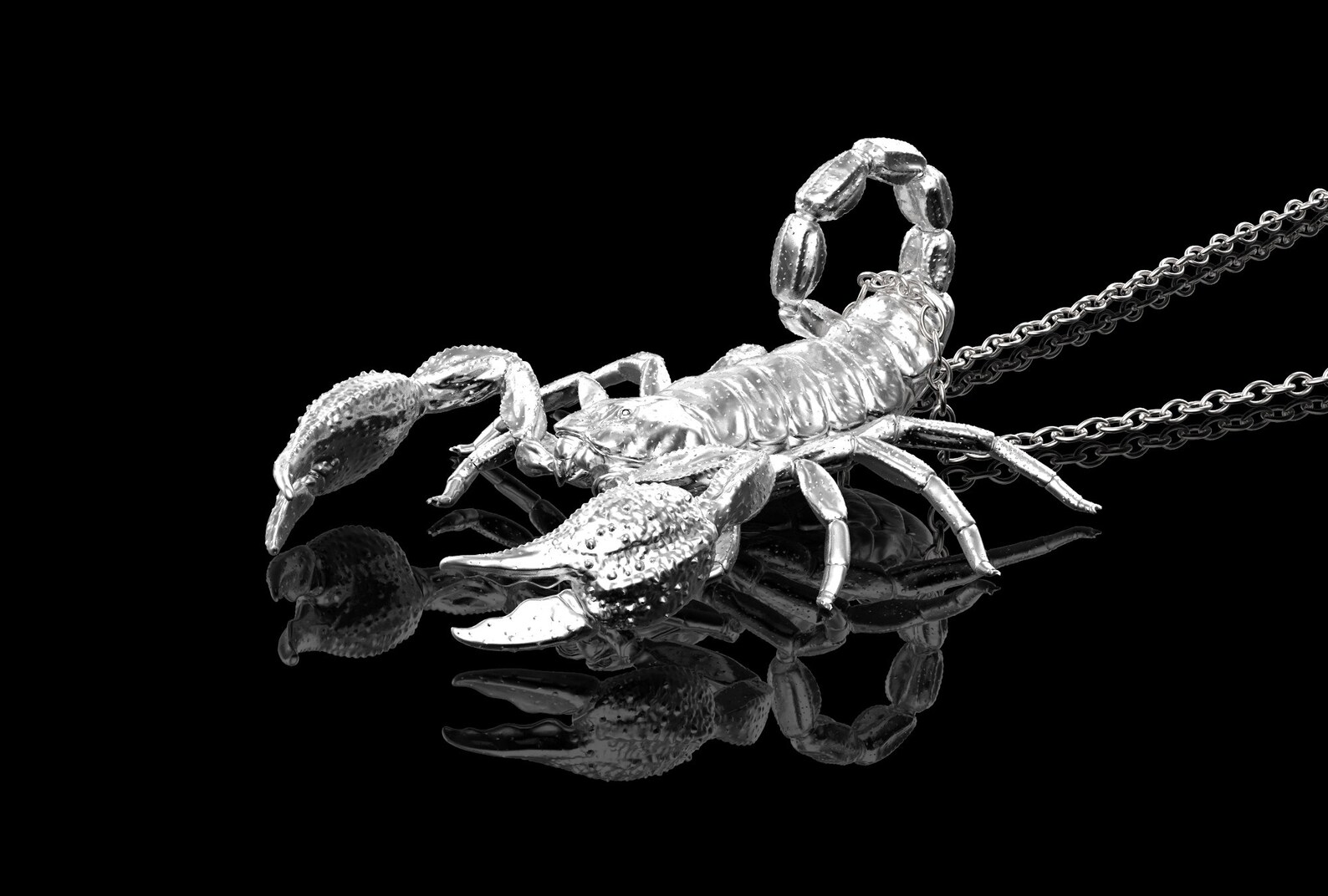 Sterling Silver Scorpion Pendant Necklace Scorpion Jewelry Etsy