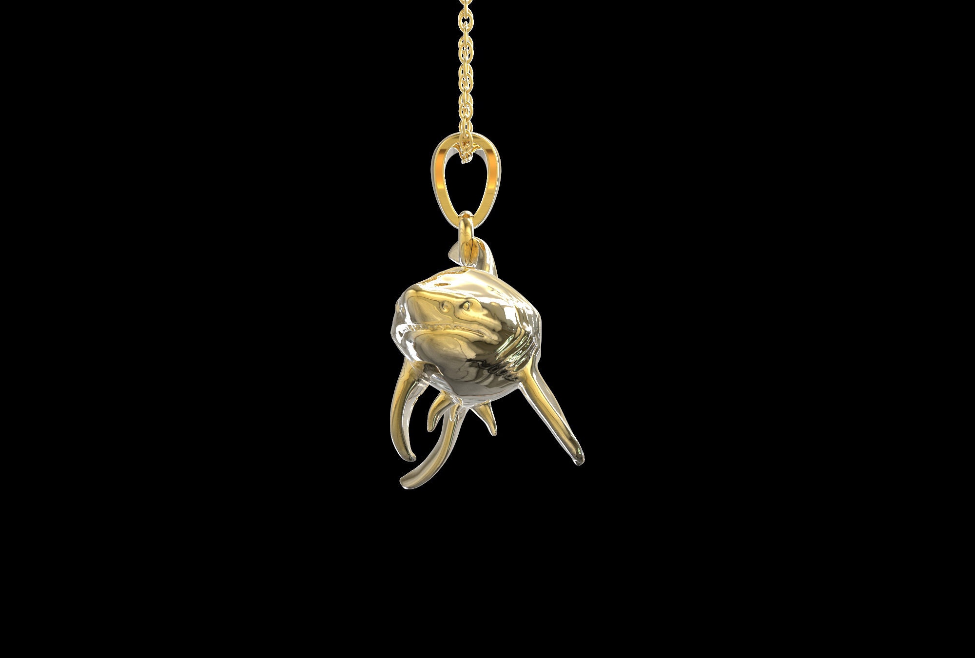 Collana In Acciaio Inossidabile Con Ciondolo Animale Marino – Placcata Oro 18K – Squalo, Delfino, Granchio O Tartaruga – Ipoallergenica – Regalo Donna E Ragazza – DALANE - 3