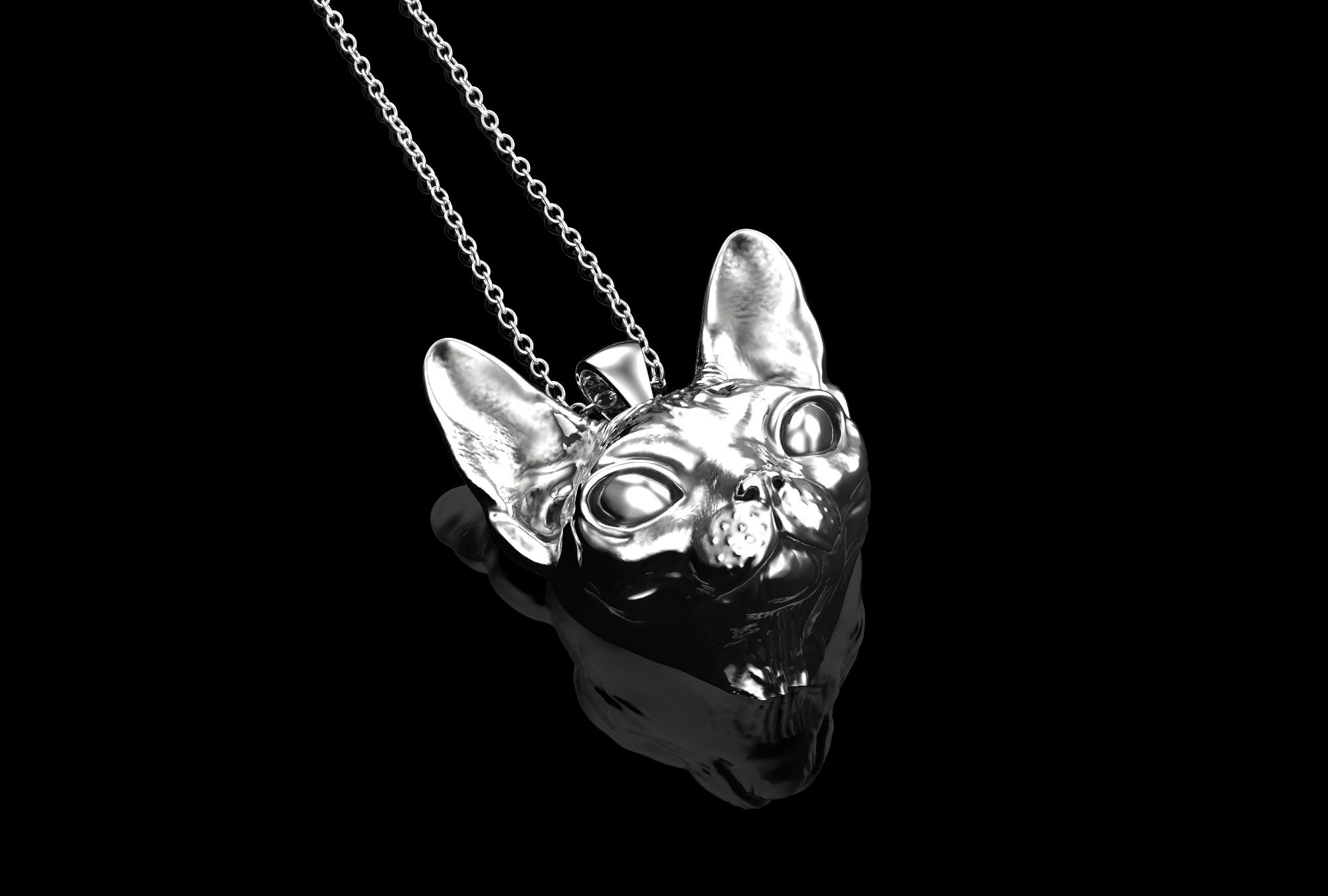 Sterling Silver Sphynx Pendant, Sphynx Necklace , Sphynx