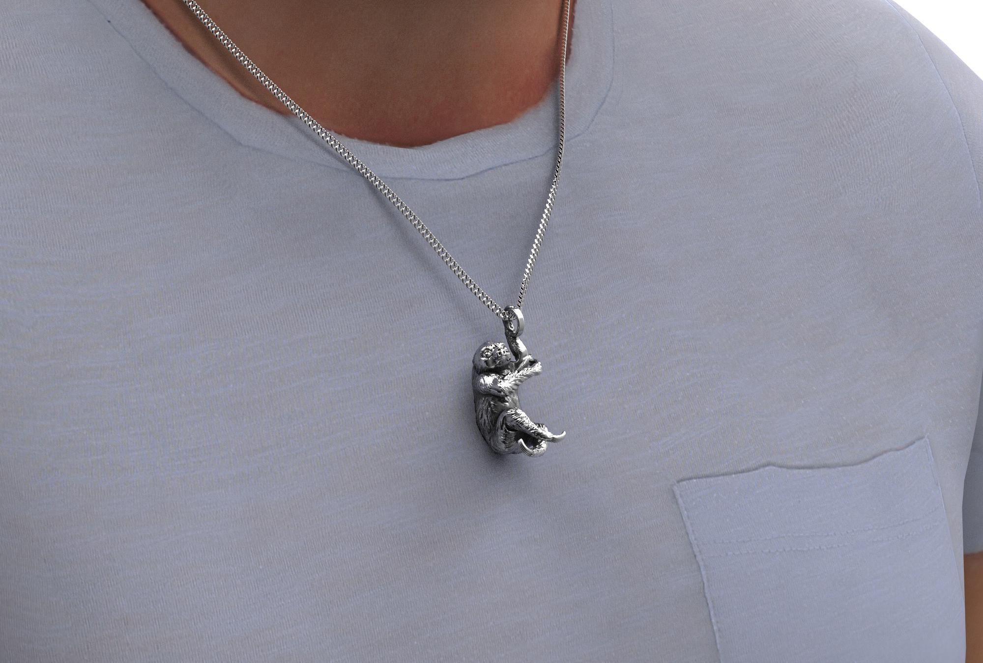 VONALA Collana Con Ciondolo Bradipo In Argento 925: Rallenta E Goditi La Vita!