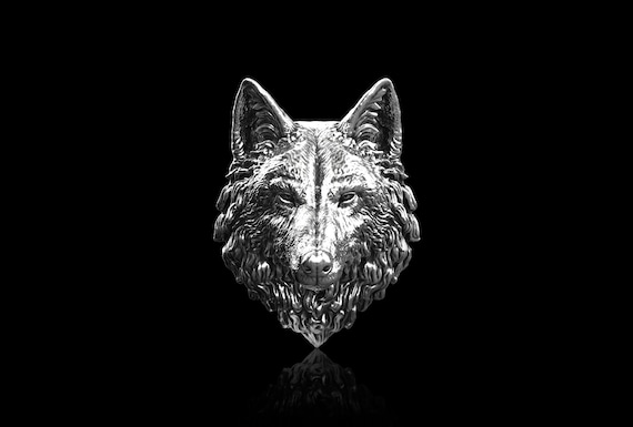 Buy Sterling Silver Calm Wolf Lapel Pin, Men Brooch for Suit
