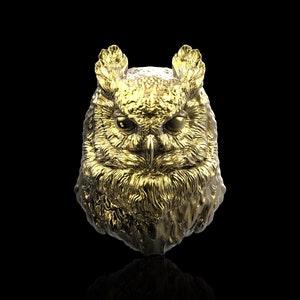 18K Yellow Gold Plated Owl Lapel Pins, Bird Men&#39;s Brooch, Anniversary Gift, Gift For Him, Groom Wedding Gift, Suit Accessories, Men Jewelry