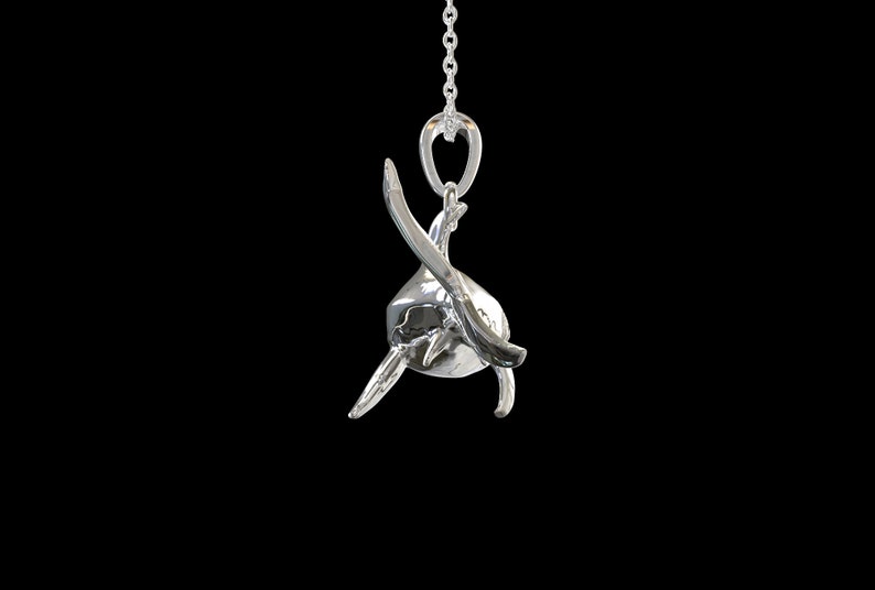 Sterling Silver Shark Pendant Necklace, Ocean Necklace, Scuba Diver ...