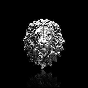 Sterling Silver Calm Lion Lapel Pin Men, Brooch For Suit Lion Jewelry, Lion Lover, Lion Pin's Brooch, Gift For Him, Lion Gift, Mens Jewelry