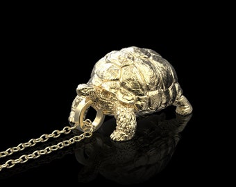 Bronshänge med Galapagossköldpaddor, halsband med jättesköldpaddor, sköldpaddssmycken, berlock med landsköldpaddor, bästa strandprylen, endast hänge