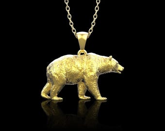 Collana Con Ciondolo A Forma Di Orso | Gioiello In Oro Per Uomo E Donna, Design Romantico - Foto 8