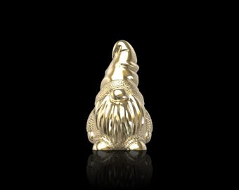 Bronze Little Gnome Lapel Pin-C, Garden Gnome Men Brooch, Gnome Jewelry Gift, Whimsical Fairy Tale Jewelry, Suit Accessories, Gift For Him