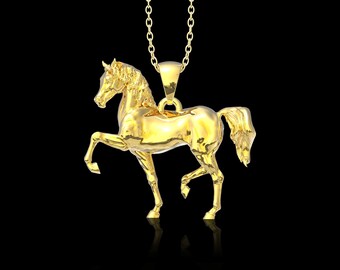 カスタム馬ペンダント、シルバー馬ペンダント、9カラットゴールド馬