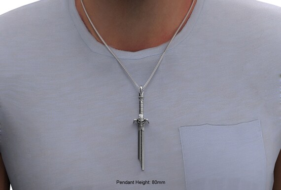 Sterling Silver Conan the Barbarian Father's Broken Sword Pendant