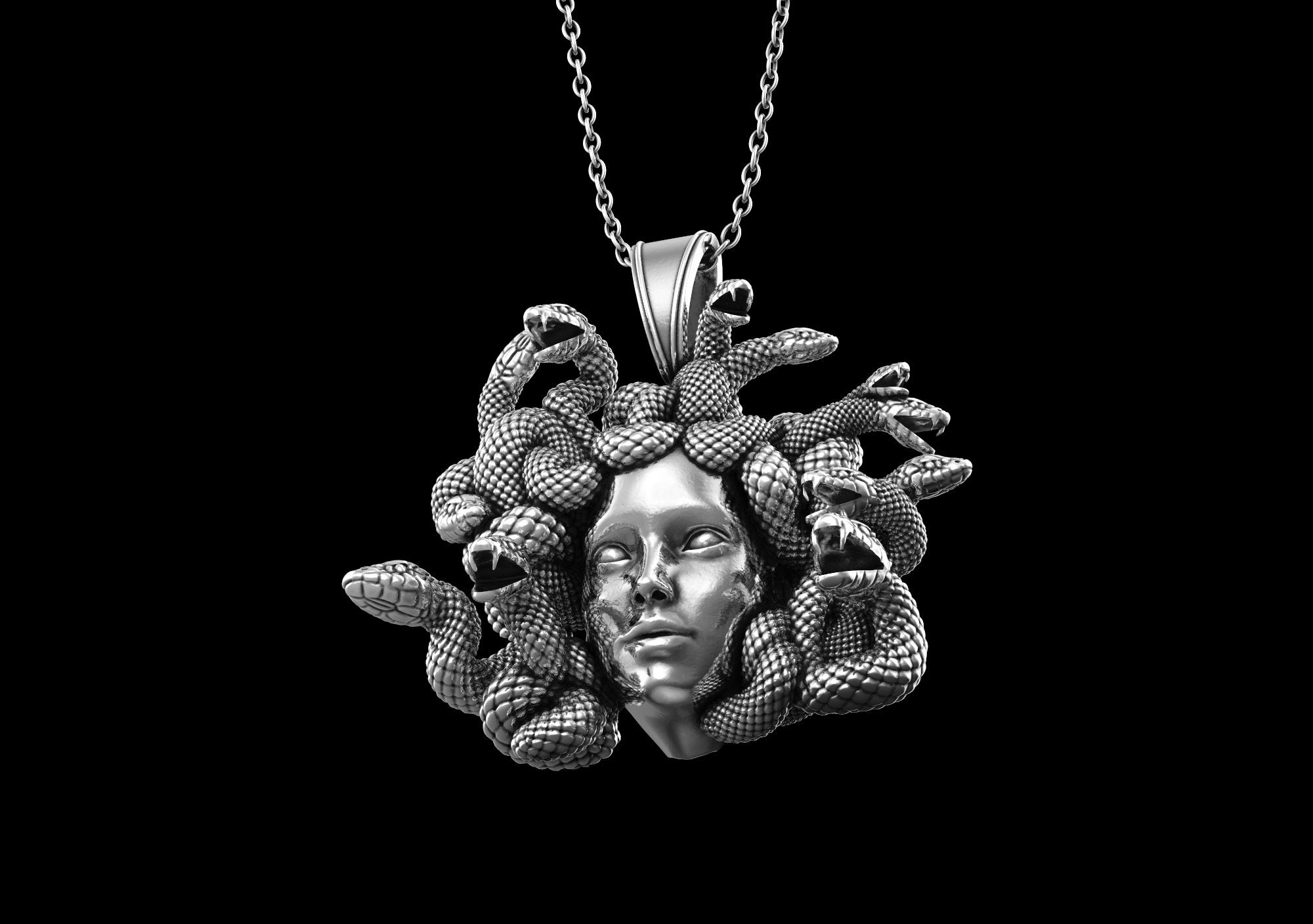 Ciondolo Medusa In Argento Sterling 925 - Per Braccialetti O Collane, Design Subacqueo