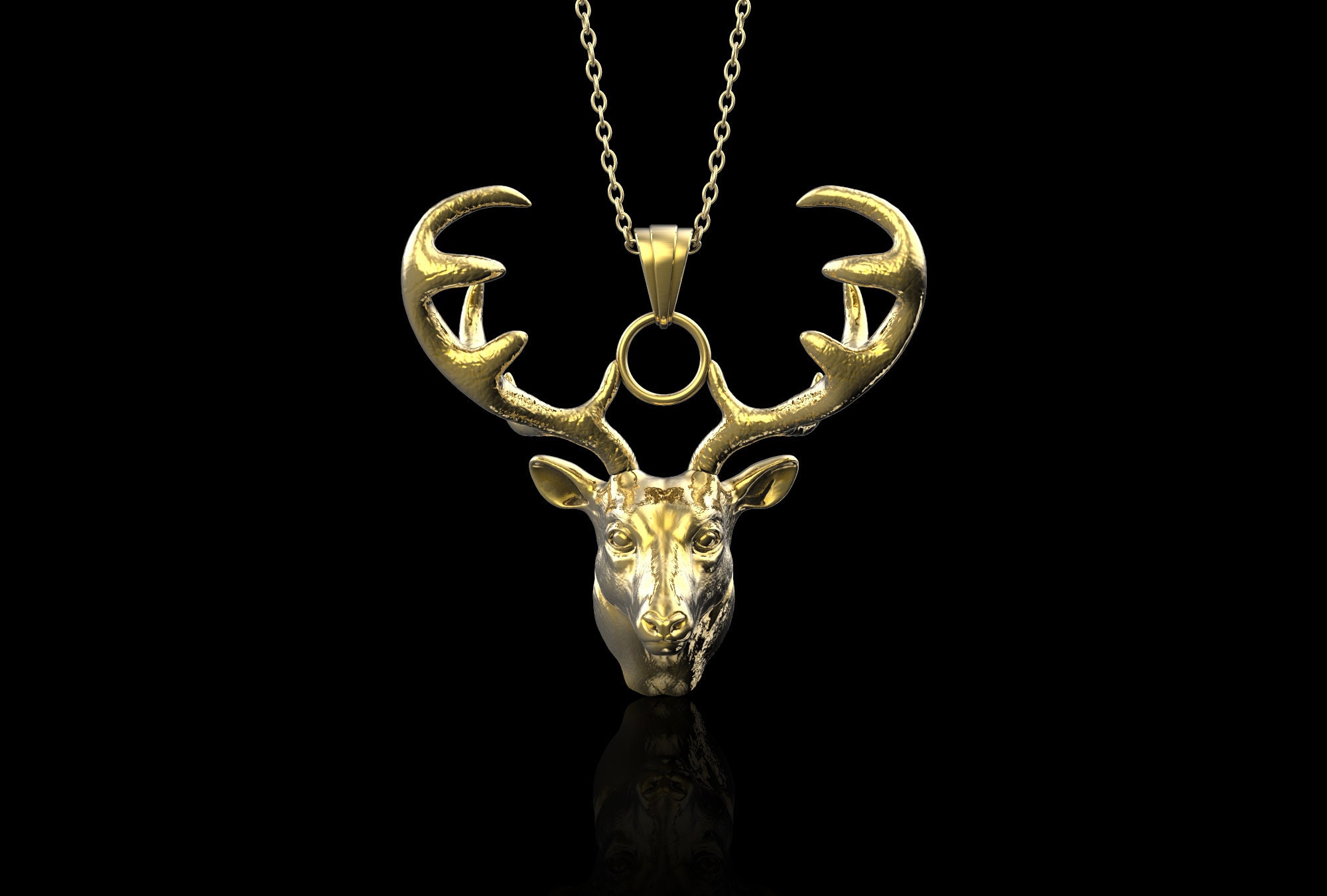 Chic Deer Antler Lapel Collar Pin Chain – ArtGalleryZen