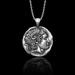 Alexander the Great Necklace, Ancient Greece Silver Men Jewelry, Alexander the Great Sterling Silver Pendant, Ancient Greece, Pendant Only