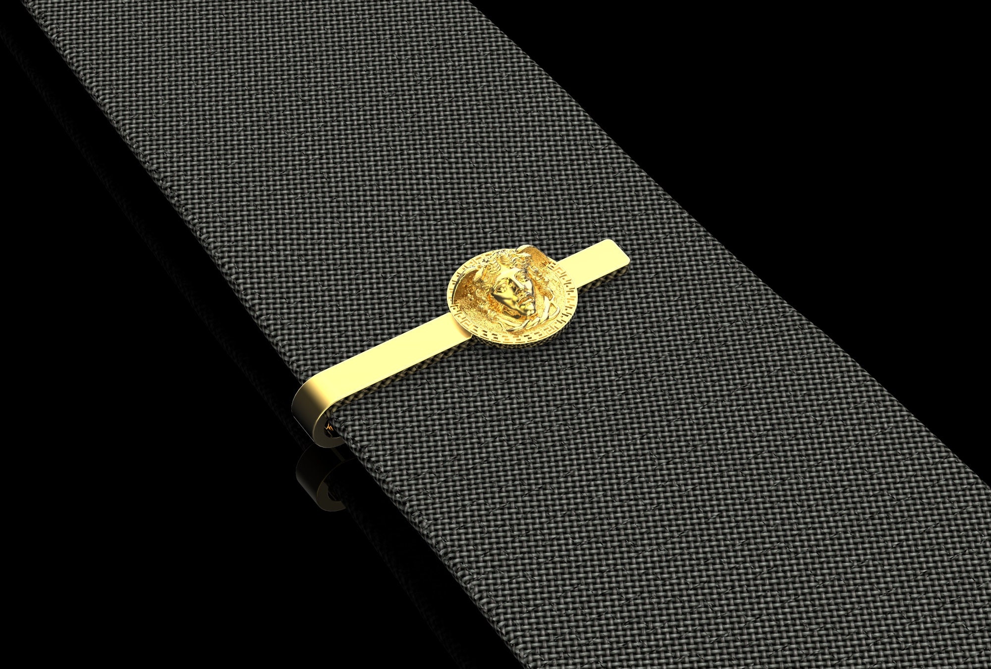 Versace Gold Tie Clip Versace Medusa Tie Clip - Tie Pins and Clips, Pins  main image 3