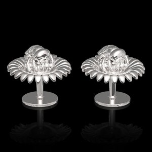 Sterling Silver Honey bee Cufflinks, Bumblebee Jewelry For Men, Gift For Him, Gift for Dad, Wedding Present, Tuxedo Accessories,Mens Jewelry