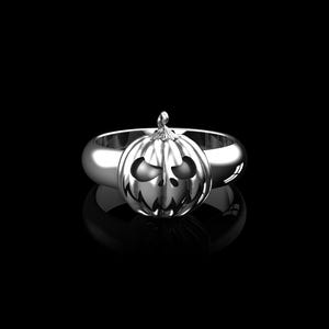 Antique Sterling Silver Halloween Pumpkin Ring, Pumpkin Jewelry, Halloween Jewelry Gift, Birthday Gift For Him, Boyfriend Gift, Gift For Him