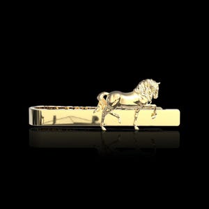 Bronze Andalusian Horse Tie Clip, Beautiful Horse Tie Bar, Vintage Animal Jewelry, Gift For A Horse Lover, Suit Accessories, Gift for Him
