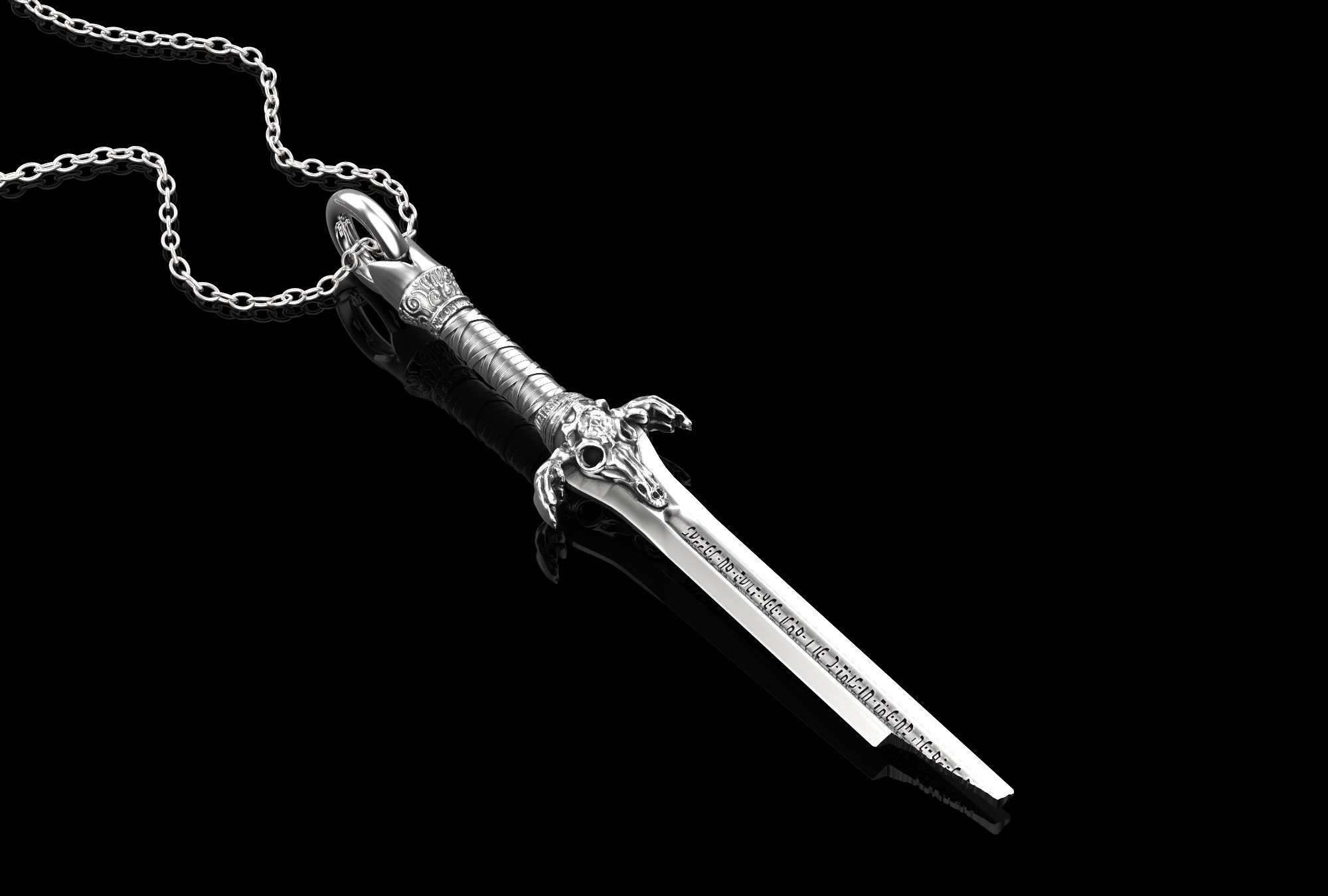 Sterling Silver Conan the Barbarian Father's Broken Sword Pendant
