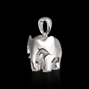 Sterling Silver Cute Elephant Necklace, Elephant pendant, Animal Necklace, Gift for mom, Gift for Friend, Wedding Gift, Pendant Only