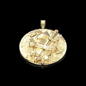 Bronze Warrior Pendant Necklace, Barbarians Battle Axe, Viking Jewelry Men, Russian warrior of the Slavs, Mens Jewelry, Best Gift For Him