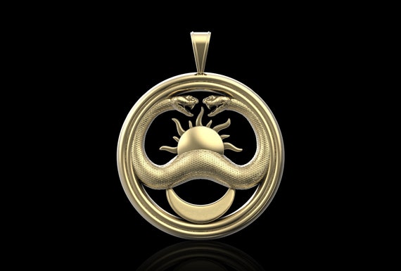 Bronze Thulsa Doom Snake Necklace Pendant, Conan the Barbarian