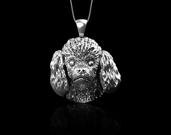 Sterling Silver Toy Poodle Pendant Necklace, Miniature Poodle Necklace, Lovable Dog, Friendship Pet, Gift For Him, Dog Jewlery, Pendant Only