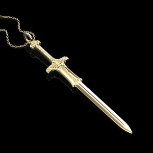 Polish Bronze Conan The Barbarian Sword Pendant, Atlantean Sword Pendant, Hardcore Conan the Barbarian Arnold Cosplay, Pendant Only