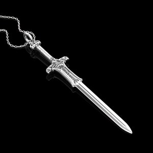 Antique Sterling Silver Conan The Barbarian Sword Pendant, Atlantean Sword Pendant, Hardcore Conan the Barbarian Arnold Cosplay,Pendant Only
