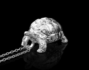 Galapagossköldpaddor hänge i sterlingsilver, jättesköldpaddor halsband, sköldpaddor smycken, landsköldpaddor berlock bästa strandprylen, endast hänge
