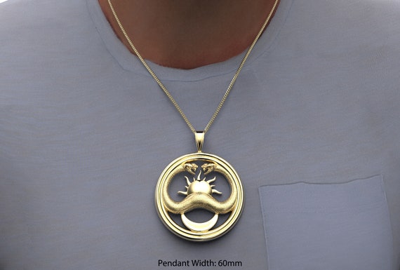 Bronze Thulsa Doom Snake Necklace Pendant, Conan the Barbarian