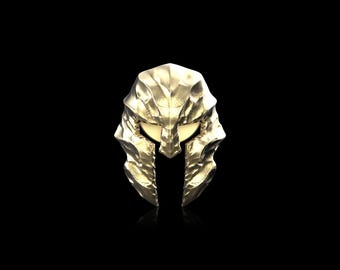 Bronze Spartan Lapel Pin, Spartan Helmet Brooch, Helmet Melted in the Volcano, 300 Spartan Men Badge, Leonidas King, Suit Accessories