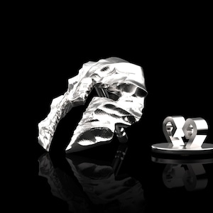 925 Silver Spartan Lapel Pin, Spartan Helmet Brooch, Helmet Melted in the Volcano, 300 Spartan Men Badge,Leonidas King Ring,Suit Accessories