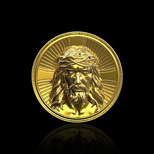 18K Yellow Gold Plate Jesus Lape Pin, Christ Jesus, Christian Men Brooch, Christ Jesus Badge, Jesus Mens Gift, Religious, Gift For Godfather