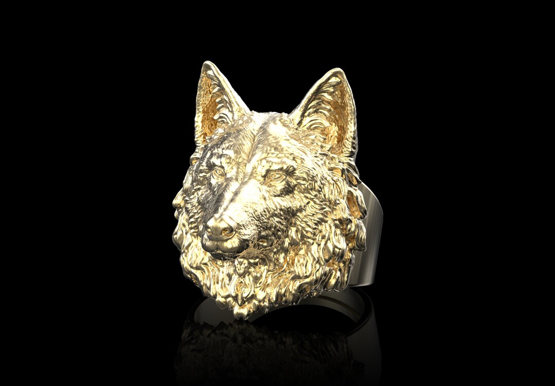thumbnail image 2 of Men's Stainless Steel Animal Rings – Dragon, Tiger, Wolf, Boar – Punk Biker Style 2 of 6