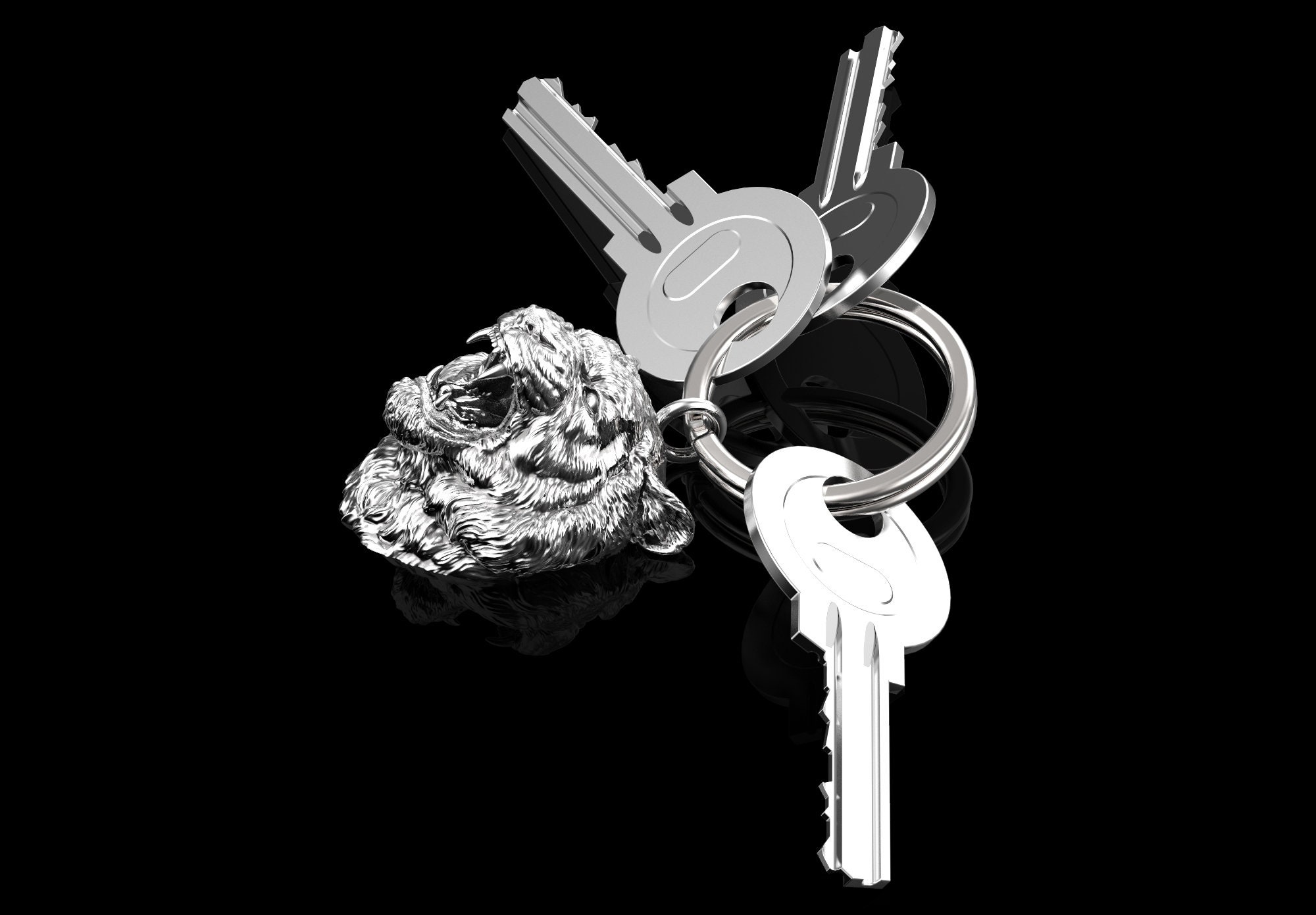MLVINCE メルビンスTiger Keyring/SILVER メルヴィンス TIGER HOOK KEYRING タイガーフック キーリング