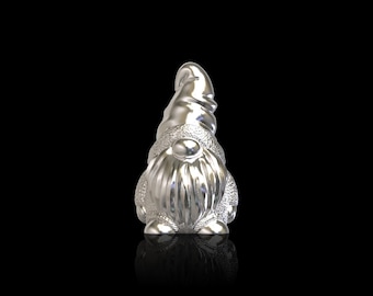 925 Sterling Silver Little Gnome Lapel Pin-C, Garden Gnome Men Brooch, Gnome Jewelry Gift, Whimsical Fairy Tale Jewelry, Suit Accessories