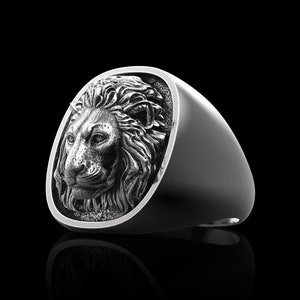 Lion Ring,Silver Lion Ring,Wild Lion Ring,Sterling Silver Lion,Men Gift,Lion Head,Men Silver Lion Ring,Lion Mane Ring,Zodiac Lion,Aslan Lion