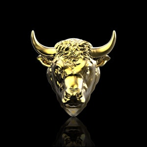 18K Gold Plated Bull Head Lapel Pin Men, Bull Badge, Angry Bull Pin&#39;s Brooch, Gift For Him, Men Suit Accessories, Mens Animal Jewelry