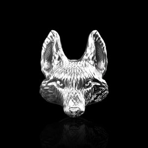 Sterling Silver Fox Head Lapel Pins, Animal Fox Wedding Man Brooch, Men&#39;s Jewelry, Groom Wedding Gift, Suit Accessories, Animal Lover Gifts
