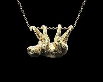 Bronze Sloth Necklace Pendant, Sloth Gifts, Sloth Jewelry, Mens Jewelry Gift For Him, Sloth Charm, Naturalism Lover Gifts, Pendant Only