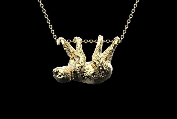 Etsy sloth necklace deals