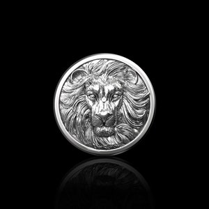 Sterling Silver Calm Lion Lapel Pins, Lion Brooch, Men&#39;s Fashion Item, Animal Men Brooch, Leo Zodiac Badge, Suit Accessories, Gift For Him