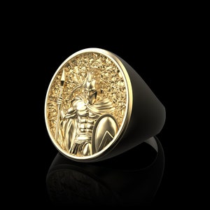 Bronze Spartan Warrior Ring, Warrior Mens Ring, Greek Spartan Ring, Leonidas Jewelry, Mens Jewelry, Gift For Him, Best Gift Idea