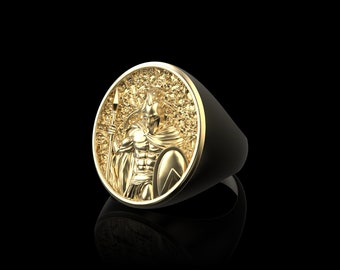 Bronze Spartan Warrior Ring, Warrior Mens Ring, Greek Spartan Ring, Leonidas Jewelry, Mens Jewelry, Gift For Him, Best Gift Idea