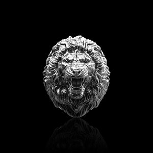 Antique Sterling Silver Angry Lion Lapel Pin, Lion King Jewelry, Animal Brooch, Zodiac Lion Men Badge, Suit Accessories, Lion Lover Gift