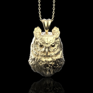 Bronze Owl Pendant Necklace, Handmade Owl Necklace, Mens Owl Charm, Owl Gift, Animal Necklace, Memorial Gift, I Love Owl, Pendant Only