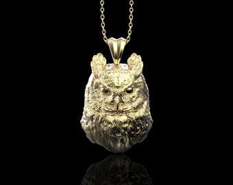 Bronze Eule Anhänger Halskette, handgemachte Eule Halskette, Herren Eule Charme, Eule Geschenk, Tier Halskette, Erinnerungsgeschenk, ich liebe Eule, Anhänger nur