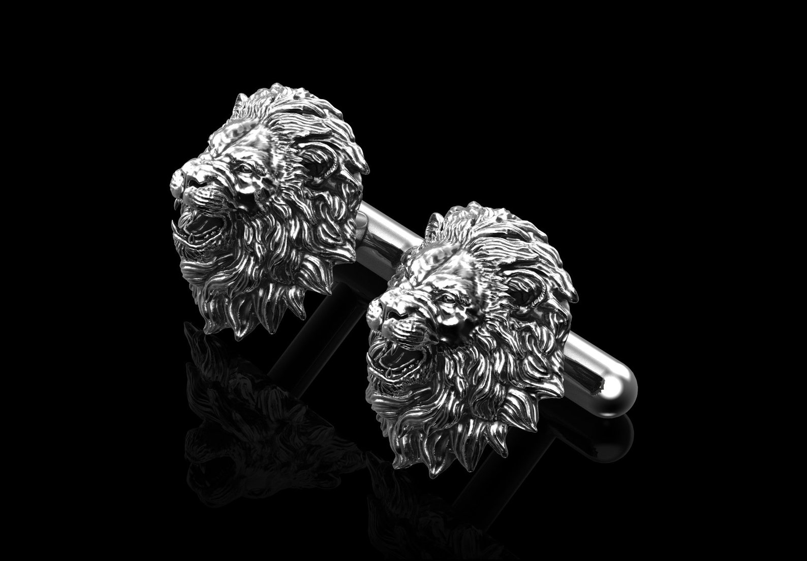 Lion Cufflinks Silver Lion Cufflinks Sterling Silver Lion Etsy