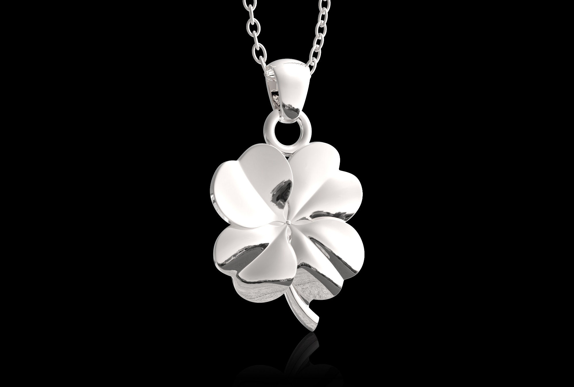 ★Hei★ sv925 clover pendant necklace HE24FANSG576XXFR Clover necklace - Othergems