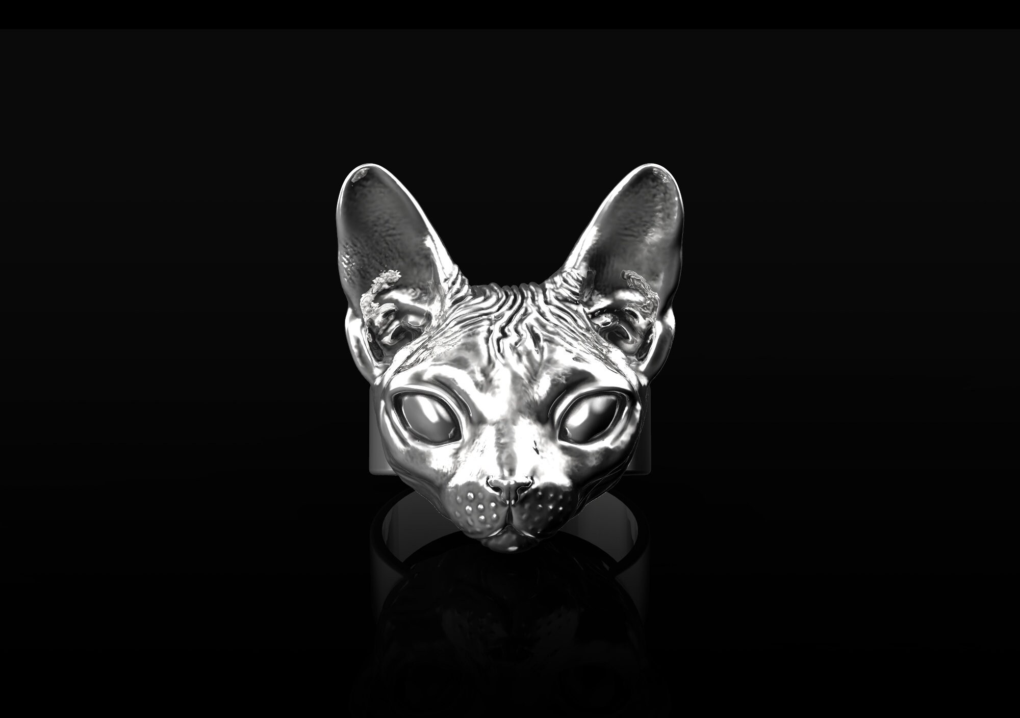 Sterling Silver Sphynx Ring Sphynx Jewelry Cat Ring Cats Love