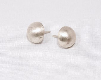 1595 Sterling Silver Half Dome Earrings, Post Earrings, Solid sterling Silver